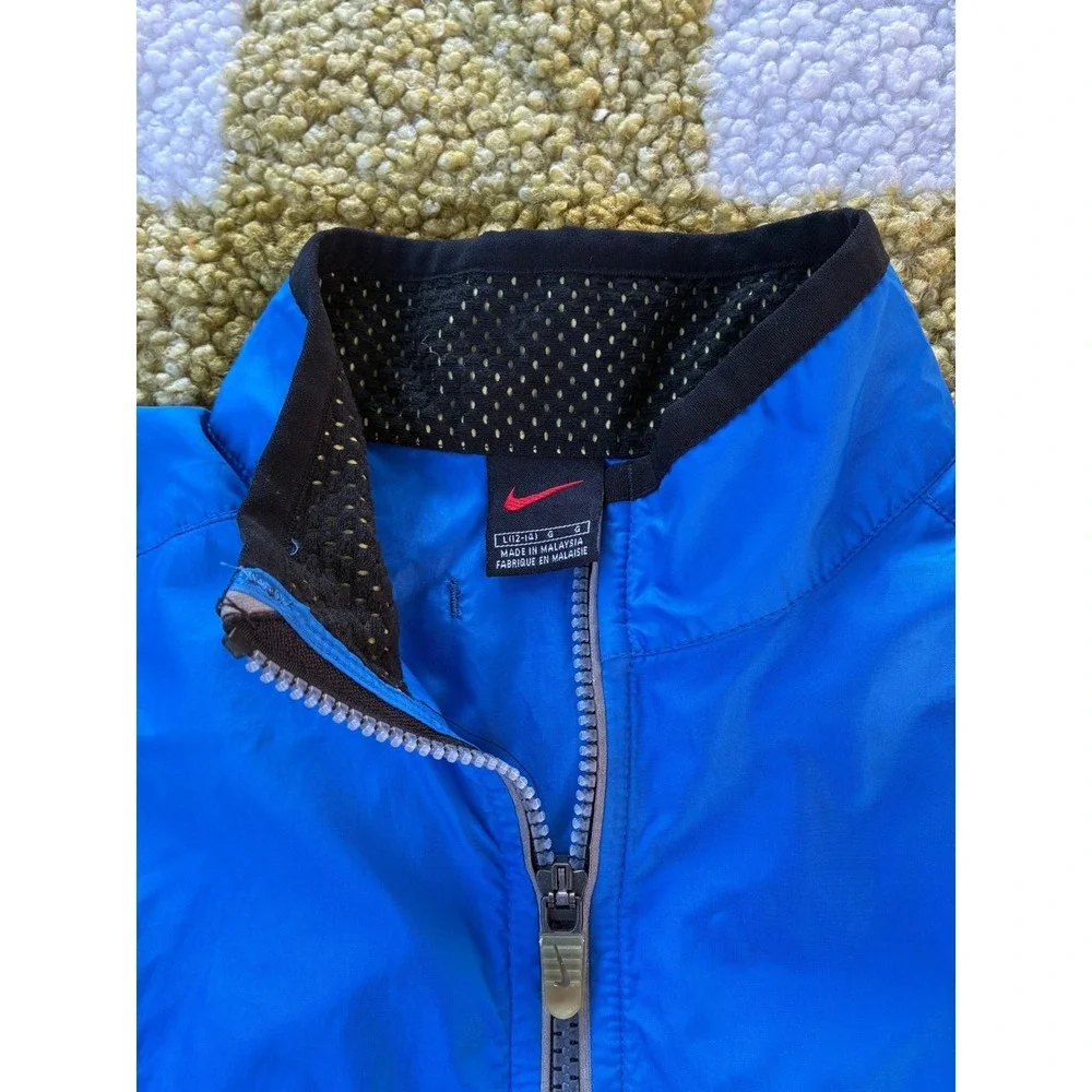 Nike Blue Gray Half Zip Pullover‎ Track Jacket Youth L G